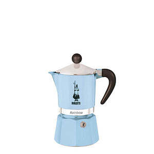 BIALETTI Rainbow Espressokocher blau, 3 Tassen von Bialetti