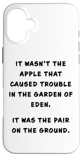 Funny Clean Bible Character Humor – Adam & Eve & Apple Hülle für iPhone 16 Plus Funny Clean Bible Character Humor – Adam & Eve & Apple Hülle für iPhone 16 Plus von Bible Character Funny Faith Humor