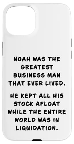 Funny Clean Bible Character Humor – Noah Flood Joke Hülle für iPhone 15 Plus Funny Clean Bible Character Humor – Noah Flood Joke Hülle für iPhone 15 Plus von Bible Character Funny Faith Humor