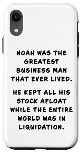 Funny Clean Bible Character Humor – Noah Flood Joke Hülle für iPhone XR Funny Clean Bible Character Humor – Noah Flood Joke Hülle für iPhone XR von Bible Character Funny Faith Humor