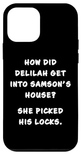 Funny Clean Bible Character Humor – Samson & Delilah Joke Hülle für iPhone 12 mini Funny Clean Bible Character Humor – Samson & Delilah Joke Hülle für iPhone 12 mini von Bible Character Funny Faith Humor