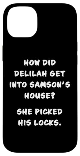 Funny Clean Bible Character Humor – Samson & Delilah Joke Hülle für iPhone 14 Plus Funny Clean Bible Character Humor – Samson & Delilah Joke Hülle für iPhone 14 Plus von Bible Character Funny Faith Humor