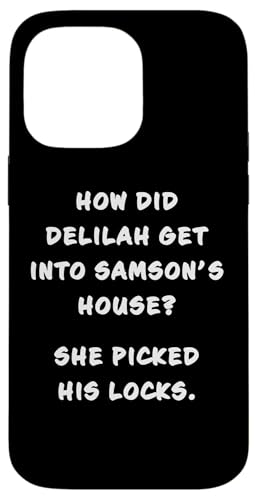Funny Clean Bible Character Humor – Samson & Delilah Joke Hülle für iPhone 14 Pro Max Funny Clean Bible Character Humor – Samson & Delilah Joke Hülle für iPhone 14 Pro Max von Bible Character Funny Faith Humor