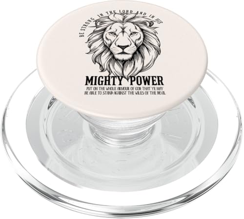 Christliches Zitat – Bibelvers Löwe Grafik Frauen PopSockets PopGrip für MagSafe von Bible Verse Christian Shirts For Women