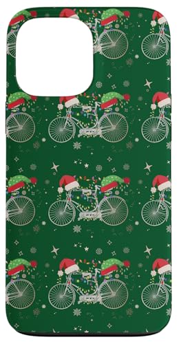 Hülle für iPhone 13 Pro Max Fahrrad Weihnachtsbeleuchtung Vintage Road Cycling Xmas von Bicycle Christmas Funny Retro Cyclist