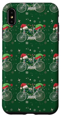 Hülle für iPhone XS Max Fahrrad Weihnachtsbeleuchtung Vintage Road Cycling Xmas von Bicycle Christmas Funny Retro Cyclist