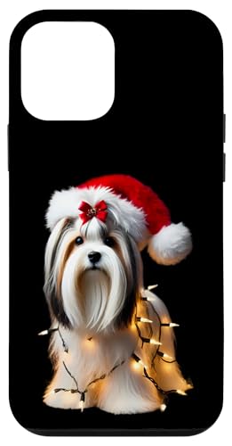 Hülle für iPhone 12 mini Biewer Terrier Weihnachtsmannmütze Weihnachtsbeleuchtung Hundebesitzer Mama Papa von Biewer Terrier Christmas Products