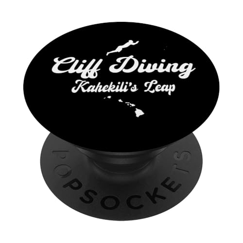 Kahekili's Leap Cliff Diving Dive Lanai City Hawaii HI PopSockets Klebender PopGrip von Big Bs Graphic Art and Design