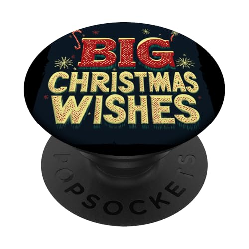 Große Weihnachtswünsche mit Schnee- und Cheer-Liebhabern PopSockets Klebender PopGrip von Big Christmas Wishes