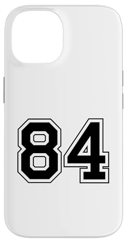 Hülle für iPhone 14 Nummer 84 von Big numbers, large varsity style number gifts