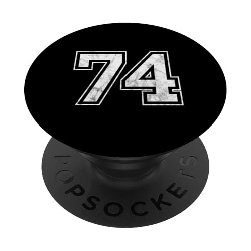 Nummer 74 PopSockets Klebender PopGrip von Big numbers, large varsity style number gifts