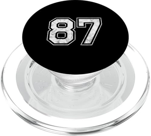 Nummer 87 PopSockets PopGrip für MagSafe von Big numbers, large varsity style number gifts