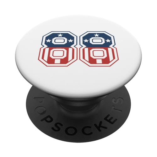 Nummer 88 USA PopSockets Klebender PopGrip von Big numbers, large varsity style number gifts