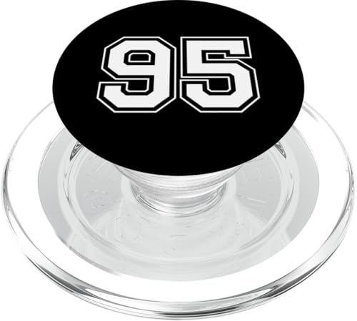 Nummer 95 PopSockets PopGrip für MagSafe von Big numbers, large varsity style number gifts