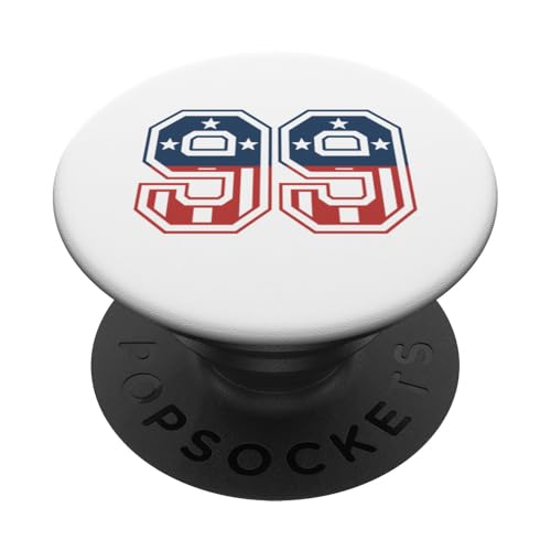 Nummer 99 USA PopSockets Klebender PopGrip von Big numbers, large varsity style number gifts