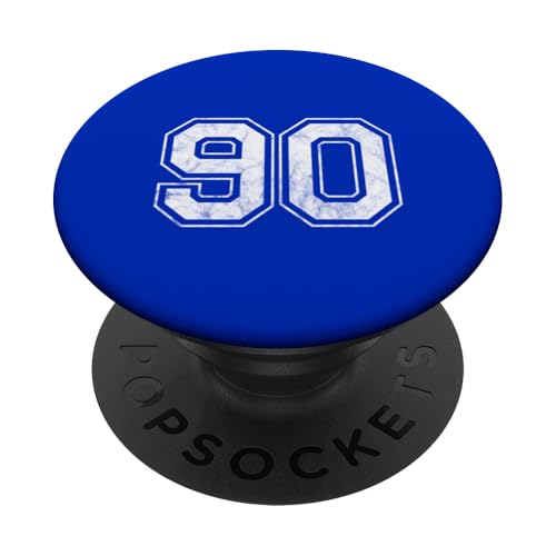 Zahl 90 auf der Rückseite PopSockets Klebender PopGrip von Big numbers, large varsity style number gifts