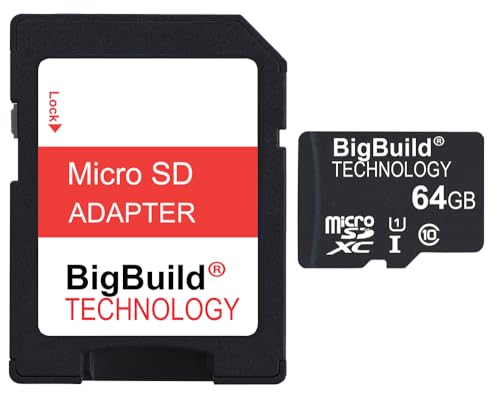 BigBuild Technology 64GB Ultra schnelle 80MB/s Klasse 10 MicroSD Speicherkarte für Samsung Galaxy S4 Active Mobile, SD Adapter ist im Lieferumfang enthalten von BigBuild Technology