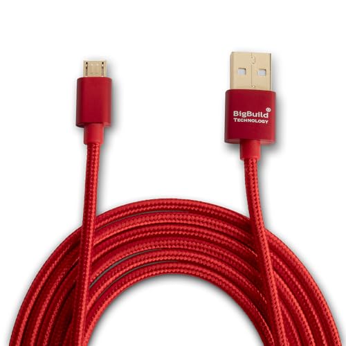 BigBuild Technology RED 1-Meter vergoldetes USB-Kabel für Garmin Camper 760/785/890, dezl 560LT/760/770LMT/LGV1000, dezlCam LMT-D, DriveLuxe 50LMT-D/51 LMT-S Sat Nav von BigBuild Technology