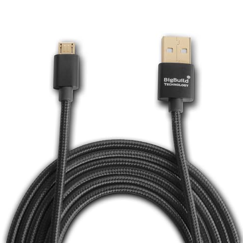 BigBuild Technology SCHWARZ 2 Meter Gold-USB-Kabel für Sony SRS-HG1, X2, X11, XB10, XB20, XB21, XB22, XB31, XB41 Lautsprecher von BigBuild Technology