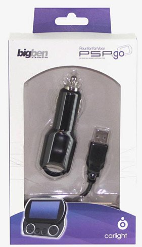 PSPgo - KFZ/USB-Adapter 12V (black/white) von Bigben Interactive