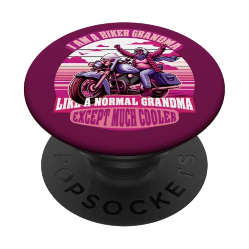 I Am A Biker Grandma Motorrad Zitat für Frauen PopSockets Klebender PopGrip von Biker Grandma Shop