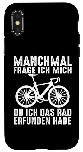 Hülle für iPhone X/XS Ob ich das Rad erfunden habe Fahrrad Biker von Biker & Radfahrer Geschenkidee