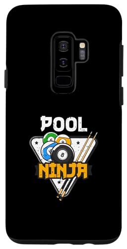 Hülle für Galaxy S9+ Niedlicher Taschen-Billard-Liebhaber, Ball, Billardspieler, Pool, Ninja von Billiards Gifts Billiard Balls Pool Accessories