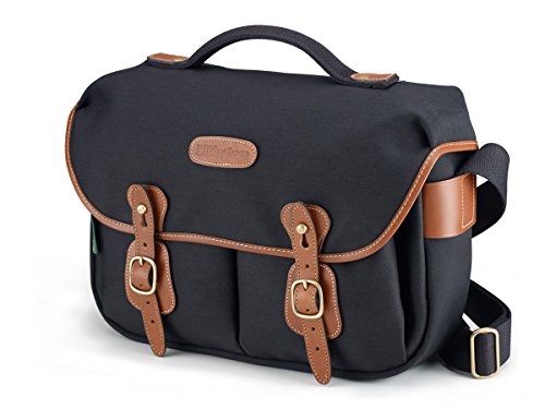 Billingham Canvas-Kamera-Tasche Hadley Pro (klein, mit braunen Lederrändern) Schwarz / Braun von Billingham