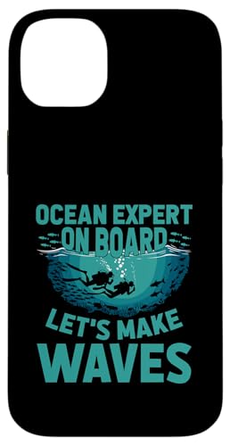 Ocean Expert On Board Let's Make Waves Marine Biologe Hülle für iPhone 14 Plus von Biology Student Gift For Future Marine Biologist