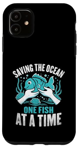 Saving The Ocean One Fish At A Time Marine Biologe Hülle für iPhone 11 von Biology Student Gift For Future Marine Biologist