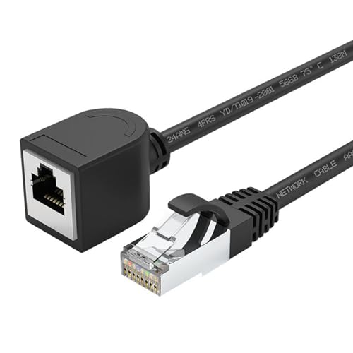 Biookhm Hochgeschwindigkeits-Ethernet-Verlängerungskabel, Cat6-Adapter, RJ45-Stecker auf Buchse, Netzwerkkabel, 1000 Mbit/s, Internetkabel von Biookhm