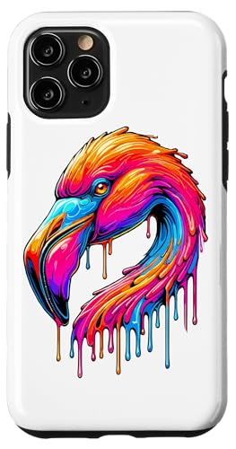 Hülle für iPhone 11 Pro Bunte Splash-art-flamingo-flamingos von Bird Animal Lover Gifts