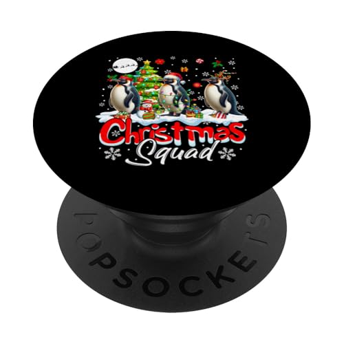 Drei Weihnachtsmann Rentier Elfe Pinguine Weihnachtsbeleuchtung Liebhaber PopSockets mit austauschbarem PopGrip von Bird Christmas Costume