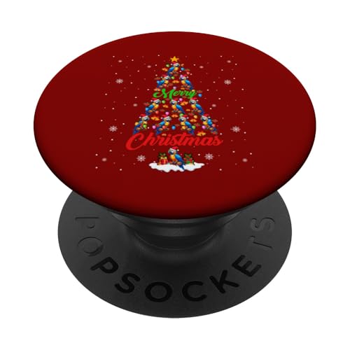 Merry Christmas Group Weihnachtsmannaras als Weihnachtsbaum-Lichter PopSockets mit austauschbarem PopGrip von Bird Christmas Costume