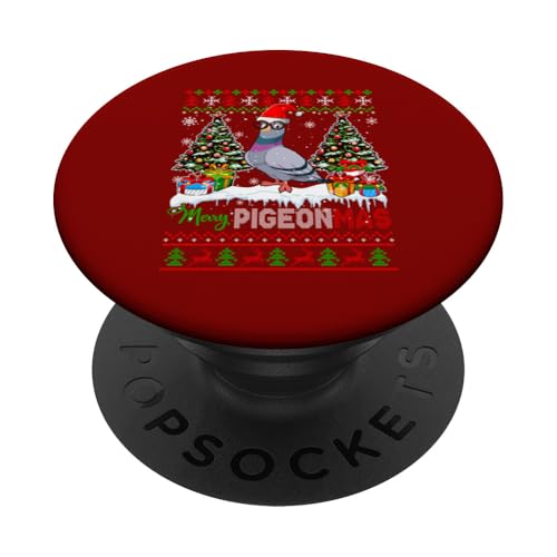 Merry Christmas Santa Pigeon Ornithologist Lover Sweater PopSockets Klebender PopGrip von Bird Christmas Costume