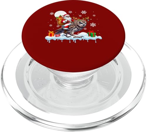 Santa Sunglasses Riding Reindeer Owl Bird Enthusiast PopSockets PopGrip für MagSafe von Bird Christmas Costume