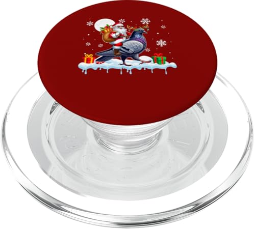 Santa Sunglasses Riding Reindeer Pigeon Bird Enthusiast PopSockets PopGrip für MagSafe von Bird Christmas Costume