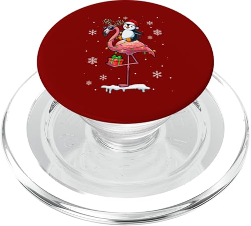 Weihnachtsmann Pinguin Reiten Rentier Flamingo Liebhaber Kinder PopSockets PopGrip für MagSafe von Bird Christmas Costume