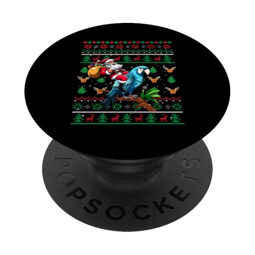 Weihnachtspullover mit Weihnachtsmann-Motiv für Vogelliebhaber PopSockets mit austauschbarem PopGrip von Bird Christmas Costume