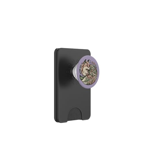 Botanical Fox Art – von der Natur inspiriertes Blumendesign PopSockets PopWallet für MagSafe von Birdsnstuff (Anjeanette Hail)