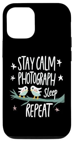 Hülle für iPhone 12/12 Pro Stay Calm Foto Vögel Schlaf Wiederholung, Vogelfotografie von Birdsnstuff (Anjeanette Hail)