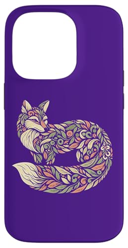 Hülle für iPhone 14 Pro Botanische Fuchskunst – von der Natur inspiriertes Tierdesign von Birdsnstuff (Anjeanette Hail)