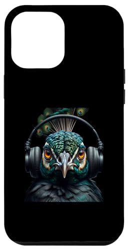 Hülle für iPhone 14 Plus Lustiges Pfauenhemd Vogelbeobachter Vogelliebhaber Kopfhörer Kunst von Birdwatcher Gifts and Birdwatching Shirts