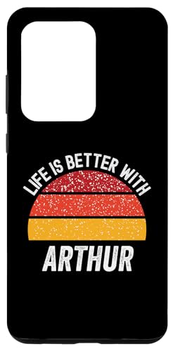 Hülle für Galaxy S20 Ultra Das Leben ist besser mit Arthur Retro Sunset, Arthur Name Sunset von Birth Name Sunsets