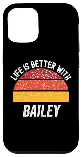 Hülle für iPhone 13 Das Leben ist besser mit Bailey Retro Sunset, Bailey Name Sunset von Birth Name Sunsets