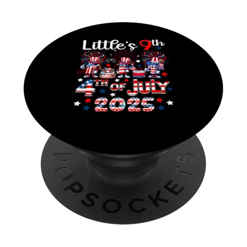 Little's 9th 4th of Juli 2025 US Flag Firecracker Bday Kids PopSockets Klebender PopGrip von Birthday 4th Of July Costume