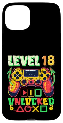 Hülle für iPhone 15 Plus Level 18 Unlocked Gamer 18th Birthday Videospiel Jungen von Birthday Boy Gaming