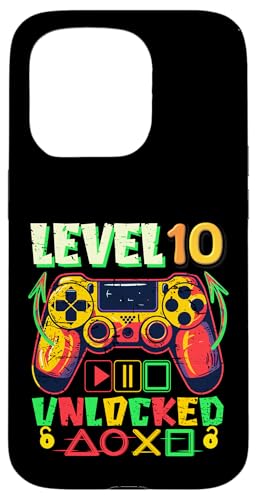 Hülle für iPhone 15 Pro Level 10 Unlocked Gamer 10th Birthday Videospiel Jungen von Birthday Boy Gaming