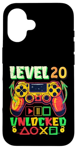 Hülle für iPhone 16 Level 20 Unlocked Gamer 20th Birthday Videospiel Jungen von Birthday Boy Gaming