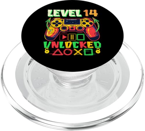 Level 14 Unlocked Gamer 14. Geburtstag Videospiel Jungen PopSockets PopGrip für MagSafe von Birthday Boy Gaming